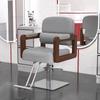 Silla de peluquería con reposabrazos de madera maciza, silla de barbería, silla reclinable elevadora para cortar el pelo, venta al por mayor 3022