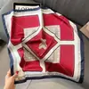 Pañuelo Delgado de Seda de 70 cm con Estampado de Poni, Pañuelo para Mujer, Accesorio para Camisa, Pañuelo para el Cuello, Pañuelo Cuadrado Pequeño, Chal de Alta Gama