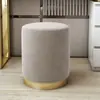 Banqueta de Luxo Leve, Banqueta de Maquiagem para Quarto, Banqueta Nórdica Moderna para Manicure, Banquinho Baixo Redondo para Sala de Estar, Banqueta para Penteadeira, Cadeira de Maquiagem