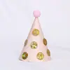 Dorado oro flash pequeña bola de pelo gorro de cumpleaños bola de pelo grande Fiesta de Cumpleaños niños mini gorro de cumpleaños pequeño libro rojo