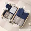Conjunto de Sacos de Armazenamento para Viagem, Conjunto de Sete Peças para Viagem de Negócios ao Ar Livre, Bolsa Organizadora de Roupas e Bagagem, Bolsa de Armazenamento Multifuncional