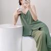 Pijamas de seda de algodón de nuevo estilo 2025 para mujer, finos, de talla grande, sueltos, de primavera y verano, con estampado de rayón, ropa para el hogar, ropa exterior