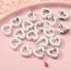 Novo produto 2022 Halo oco amor contas de cerâmica DIY joias feitas à mão esmalte de flor contas de porcelana acessórios para pulseira Atacado