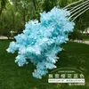 Ramas de Flor de Cerezo Nevado Boda Flor de Pera Flor de Durazno Árbol Flor Falsa de Plástico Ratán Decorativo Techo Flor de Seda Interior Sala de Estar Suelo