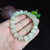 Pulsera de Cuentas Antiguas de Jade Afgano Ojo de Gato Hielo Cuentas de Manzana Pulsera de Jade Joyería de Jade Regalo En Vivo
