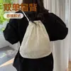 Bolso de Punto Calado Estilo Perezoso para Mujer, Bolso Tote con Lazo de Encaje, Bolso de Hombro Tejido de Gran Capacidad para Playa de Verano
