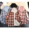 Chaqueta Reversible de Cuadros Moderna para Hombre para Primavera y Otoño, Cuello Alto Liso Doble Cara Moda Casual Ropa Exterior para Pareja