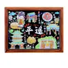 Ímã de Geladeira Quadro Negro Design Criativo Madeira Magnética Cidade Turística Lembrança Transmissão Ao Vivo Caixa Surpresa