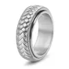 Anillo nuevo de joyería transfronteriza, anillo giratorio de acero de titanio para hombre, tejido moderno personalizado unisex, estilo chino nuevo, venta al por mayor