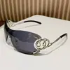 Gafas de Sol Integrales de Marco Grande Doble Serpiente Europeas y Americanas Sombrilla para Mujer Gafas de Sol Y2K Milenio Spice Girls Moda de Alta Gama