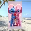 Toalla de Baño Absorbente de Agua de Secado Rápido para Niños con Dibujos Animados Transfronterizos Temu Lilo y Stitch Ángel Bebé Stitch Toalla de Playa
