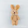 Oso articulado de 10 cm, llavero de peluche de conejo articulado de 12 cm, broche para bolso, accesorio para el cabello, materiales de decoración DIY hechos a mano
