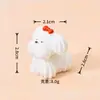Cachorrinho de Creme Desenho Animado Decoração DIY Boneca Fofa Casa de Boneca Casa de Brincar Acessórios de Resina Pequenos Enfeites de Mesa