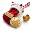 Suministro exclusivo transfronterizo de decoraciones acrílicas para pasteles grabadas con láser con temática navideña, decoraciones de Feliz Navidad