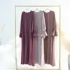 Vestido de manga larga, color liso, manga ancha, talla grande 2025Loriya LR938