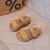 Sandalias para Niños Primavera y Verano Nuevo Estilo Coreano para Niñas Color Dopamina Zapatos de Playa para Niños Suela Suave Punta Abierta Zapatos para Bebé