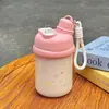 Taza de café de alto valor para estudiantes mujeres, taza portátil práctica, taza de plástico nueva de verano, taza con pajilla para alta temperatura