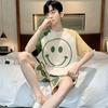 Pijama de Manga Corta Dibujo Animado Xiaoxin Verano Tacto Algodón Ropa de Casa Niños Estampado Moderno Juvenil Talla Grande Traje