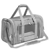 Transportadora para Gatos/Perros/Mascotas de Lado Suave, Transportadoras Plegables para Viaje de Mascotas | para Gatos Grandes/Perros Pequeños con Correa para el Hombro y Alfombrilla Extraíble, Bolsa de Transporte de Malla para Cachorros, Hasta 7.2 kg, Aprobada por la TSA para Aerolíneas(Gris)