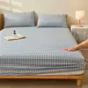 Capa de Cama de Algodão Lavado Simples Peça Única Lençol de Cama Único Protetor de Colchão À Prova de Poeira Capa de Colchão Simmons Amigável à Pele