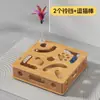 Brinquedo para gato para autoentretenimento e alívio do tédio, caixa de jogo educativa, varinha catnip para gastar energia, labirinto com guizo, suprimentos para animais de estimação