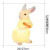 Escultura de Resina de Fibra de Vidro Luminosa de Combinação de 3 Coelhos Lâmpada de Paisagem Formato de Coelho Lâmpada Pequena para Jardim Privado