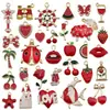 1 Peça de Acessório de Joia Esmaltado Vermelho, Peixe Marinho Animal Esmaltado DIY Pingente de Colar Pulseira Acessório de Joia Atacado