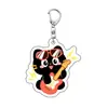 Chaveiro Acrílico Fofo Gato Luo Xiaohei Transfronteiriço, Pingente Pequeno Gato Preto, Decoração de Mochila, Chaveiro Personalizado Atacado