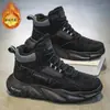 Botas de nieve para hombre invierno 2024 nuevas forradas de felpa engrosadas para deportes al aire libre para hombre a prueba de frío cálidas de piel sintética zapatos de algodón