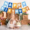 Bandeira de Papel com Encaixe de Cauda de Andorinha Feliz Aniversário Bandeira com Letras FELIZ ANIVERSÁRIO Decoração de Aniversário Infantil