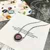 [10] Exquisito collar de cristal de color caramelo de alta calidad, personalizado, con piedra de color triangular, microincrustado, multicorte, para traje femenino