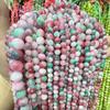 Cuentas Semiterminadas Hechas a Mano DIY Accesorios de Joyería al por Mayor 7A Rodolita Calcedonia Cuentas Sueltas Cuentas de Piedra Natural
