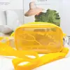 Nova Bolsa de Armazenamento Cartoon Cor Gelatina para Meninas com Compartimentos de Alta Qualidade para Cosméticos, Artigos de Higiene Pessoal e Papelaria, Transversal, Removível
