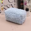 Em estoque lambswool lavar saco zíper bonito cosméticos saco de armazenamento coral fleece meninas cuidados com a pele saco zíper