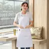 Novo Avental Fashion com Gola Halter para Uso Doméstico, Anti-Manchas, Design Simples, Adequado para Manicures, Cafeterias e Avental de Trabalho para Funcionários de Restaurantes