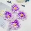 Directo de fábrica 6.5cm cabeza de flor de peonía diy Cabeza de bandera Gege Tocado Hanfu Pasador Flor Linterna Linterna Flor de tela de seda