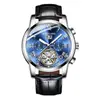 Reloj mecánico automático impermeable para hombre Tiktok de acero inoxidable hueco para hombre, reloj de moda multifuncional luminoso