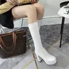 Botas botas de moda tamanho palco à prova d'água botas plataforma 4631 branco desfile de moda mulheres preto adulto botas Martin pedir