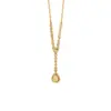 Collar de plata de ley S925 para mujer, colgante de gema gota de agua Luciérnaga del Crepúsculo estilo europeo, cadena para clavícula de cristal de granate de lujo ligero
