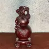 Adornos de Calabaza Tallada en Palo de Rosa Grandes de Madera Maciza Fulu Sala de Estar para el Hogar Estilo Chino Artesanía Decorativa Regalos Apertura