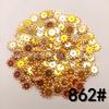A mano, coser, DIY, lentejuelas doradas, 9mm, Hot Wheels, cuentas de flor, zapatos, ropa, sombrero, material de decoración, accesorios de boda
