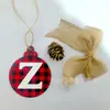 Nuevos Productos Transfronterizos Adorno Navideño Pie de Madera Colgante Artesanías de Madera Colgante Pequeño Colgante con Puntadas de Cuadros Negros y Rojos