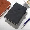Cuaderno a5 logo personalizado hebilla engrosada diario de cuero cubierta de cuero simple libro de actas de reuniones
