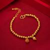 Pulsera de loto de dos generaciones para mujer, de oro y arena de Vietnam, con temperamento chino, de latón chapado en oro, joyería al por mayor, suministro en vivo