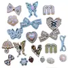 Pinza para el pelo con diamantes de imitación galvanizados, lazo de perlas, corazón, mariposa, dijes para zapatos, funda de teléfono, accesorios para ropa, piezas de plástico