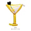 Botella de vino transfronteriza de tamaño grande, copa de vino, vaso de cerveza, globo de papel de aluminio de whisky para decoración de cumpleaños y fiesta navideña