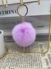 Llavero de Peluche Bola de Pelo Imitación Piel de Conejo Rex Llavero de Coche Colgante Bola de Pelo Accesorios de Joyería para Equipaje Mochila