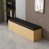 Banqueta de Sofá con Armario de Almacenamiento, Banco Largo Acolchado Suave, Caja de Almacenamiento para Sentarse, Taburete para Cambiar Zapatos, Zapatero, Silla de Madera Maciza