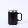 Taza térmica portátil sencilla de acero con interior y exterior de plástico de 12 oz de Amazon, taza de café con asa para oficina, venta al por mayor