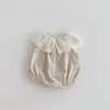 Verão Novo Bebê Renda Renda Gola Sem Mangas Beicinho Lebre Roupas Macacão Princesa Estilo Estrangeiro de Menina Bebê